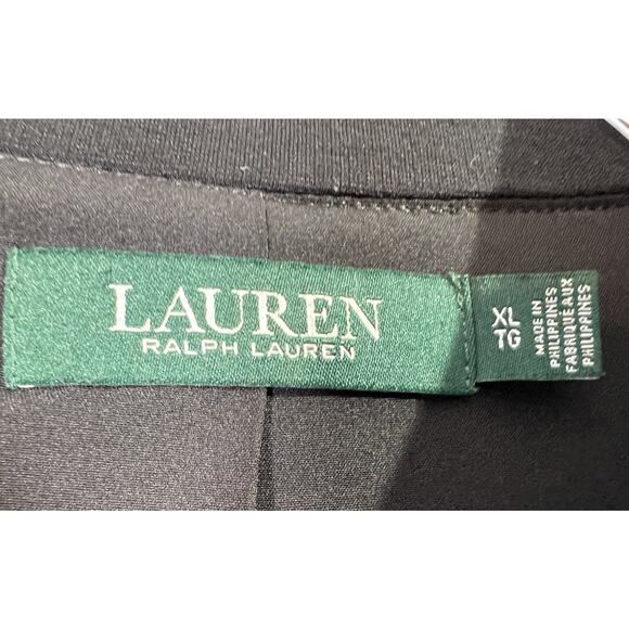 Lauren Ralph Lauren Black Military Jacket Womens Mandarin Collar Size XL - Picture 10 of 13